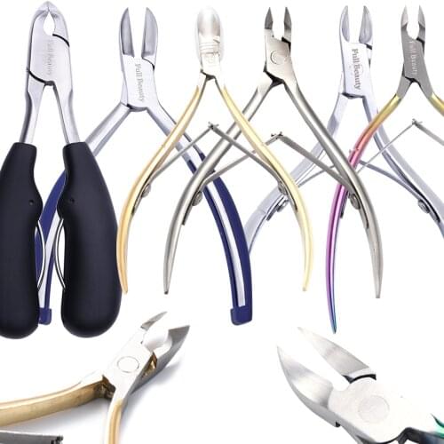 Nail Nipper Cuticle Scissors Dead Skin Remover Plier Stainless Steel Clippers Cutter Pedicure Care Trimming Manicure Tool LY1586