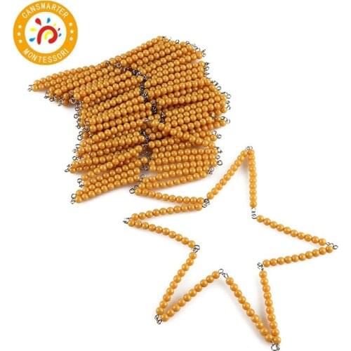 Montessori Material Learning Math 100/1000 Bead Chains Children Toy Teaching Aid