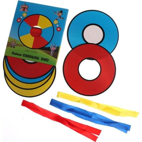 Color Changing Laser CD Magic Tricks CD Colour Change In Empty Bag Magia Magician Stage Gimmick Illusion Accessories