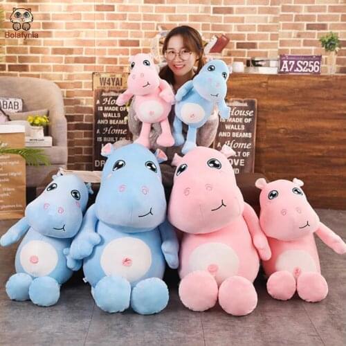 BOLAFYNIA Cute hippo doll children plush stuffed toy baby kids toy for Christmas Valentines Day gift