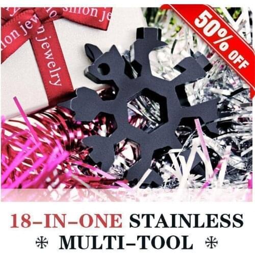 18-in-1 Stainless Snowflake Multi-Tool multi-tool Snowflake Multi-tool Card Combination Compact Multifunction Screwdriver Stainl