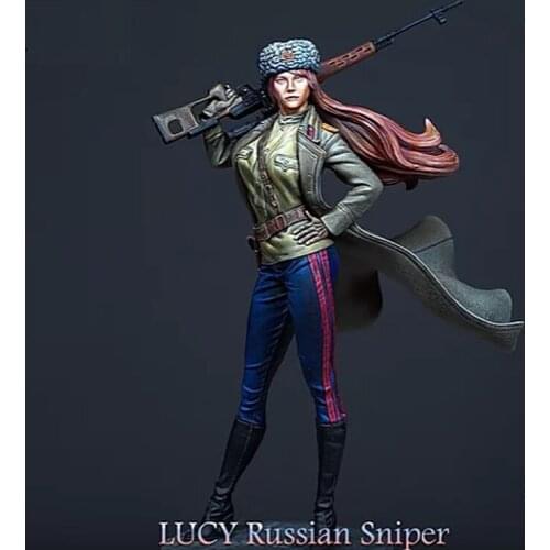 1/16 Resin Model figure GK Lucy Russian Sniper Unassembled and unpainted kit