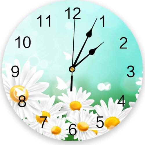 White Flower Butterfly Bubble 3D Wall Clock Modern Design Living Room Decoration Kitchen Clock Art Wall Watch Home Decor