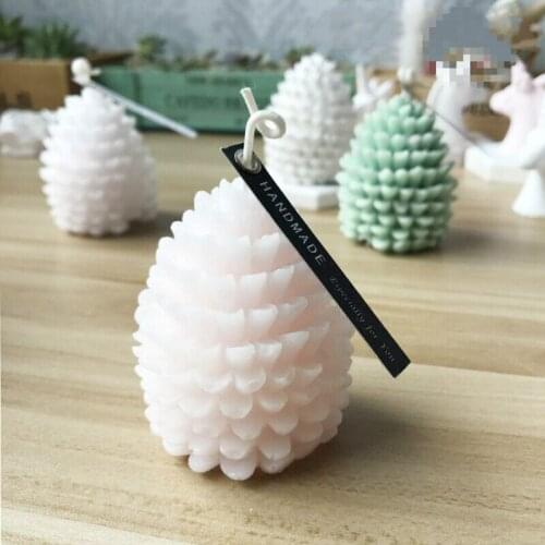 2021 New 3D Christmas Tree Pine Cone Silicone Candle Mold Soap Clay Making DIY Cake Decor