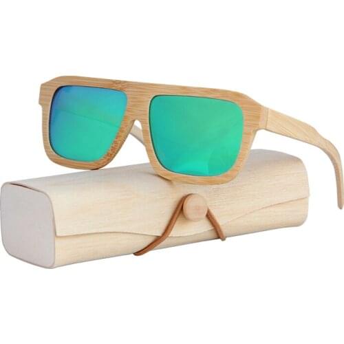 Vintage Polarized sunglasses for women mens Bamboo wooden glasses case luxury sun glasses Beach eyeglasses Anti-UV for Driving