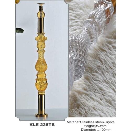 Freeshipping 950mm Dia 100mm Acrylic Archic Royal Pantinated Pole Pillar Baluster Post for Stair and Handrail