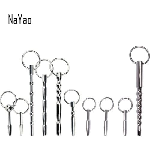 Stainless Steel Hollow Penis Plug Beards Urethral Sounds Sex Toys for Men Stretching Urethral Dilators Catheters DB-052 Series