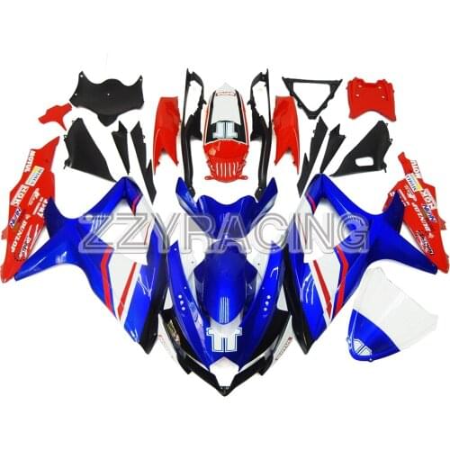 Full Motorcycle Fairings Kit for Suzuki GSXR600 K8 2008 2009 2010 GSXR750 K8 2008 2009 2010 ABS Plastic Body Work Blue Red Lower