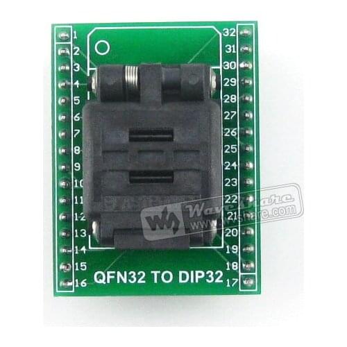 QFN32 TO DIP32 Programmer Adapter Plastronics IC Test Socket & Programming Adapter for QFN32 MLF32 MLP32 package 0.5mm Pitch