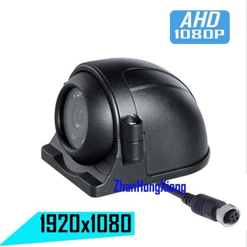 AHD 1080P Side View Backup Rear View Camera 1920*1080P HD Clear View 12LED IR Night Vision for RV Bus Truck Trailer 12V/24V