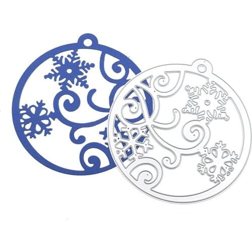Julyarts Snowflake Circle Christmas Stencils for DIY Scrapbooking Mold For DIY Scrapbooking Album Paper Card Embossing