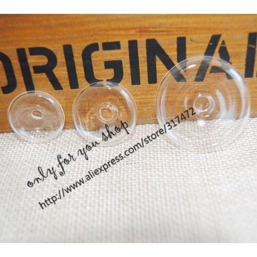 20/25/35mm mix Flat Round Glass Liquid ring ,glass bubble/ glass vial pendant & white k metal ring DIY rings