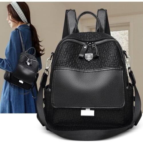 Bags For Women 2021 Black Female Backpack Multifunctional Large Capacity Ladies Shoulder Bag Fashion Trend Design Girl Daily Bag