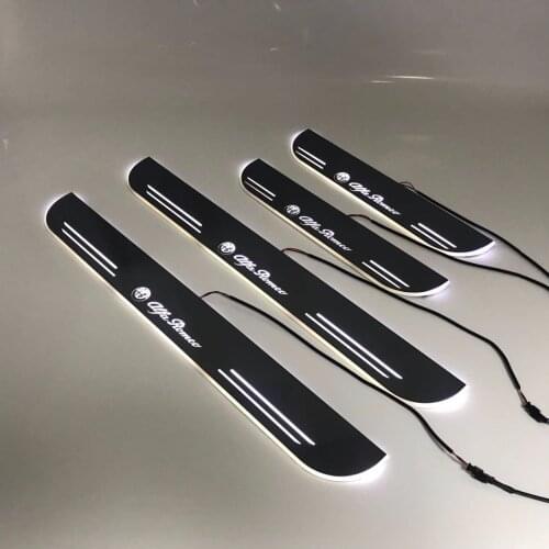 Express Delivery Led Door Sill Plate Strip Welcome Light Pathway Accessories Guard Protectors for Alfa Romeo Giulia