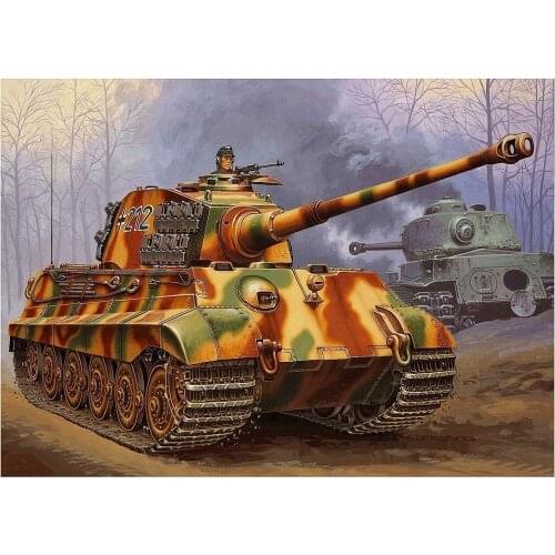 Wehrmacht Tiger VI Tank Poster WW2 Weapon War Military Poster Vintage Kraft Paper Wall Sticker Painting Wall Art Room Decor S4