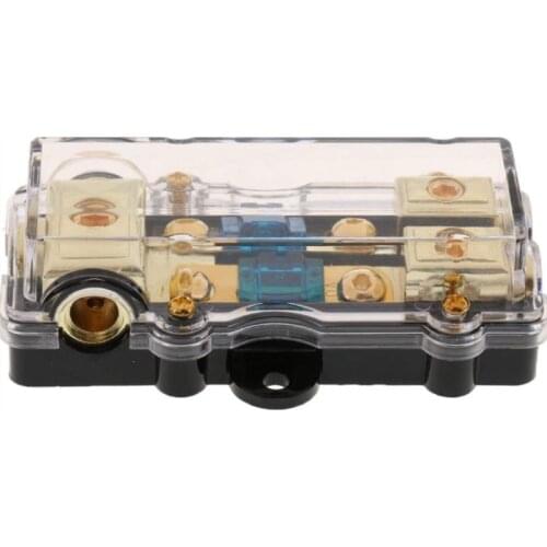 Universal Car Fusebox Auto Vehicles Audio Amplifier 1 In 2 Ways Out 60A Fuse Holder Fuse Box Zinc Alloy