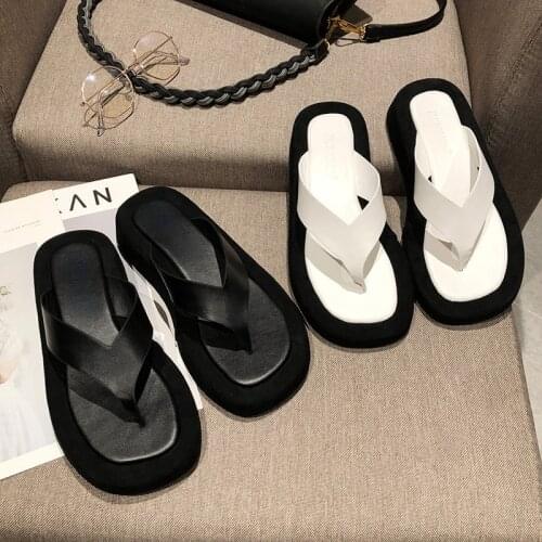 Sandals Women Mixed Color Thick Bottom Flip Flops Designer Clip Toe Slippers Ladis Platform Jandal Slides Beach Shoes