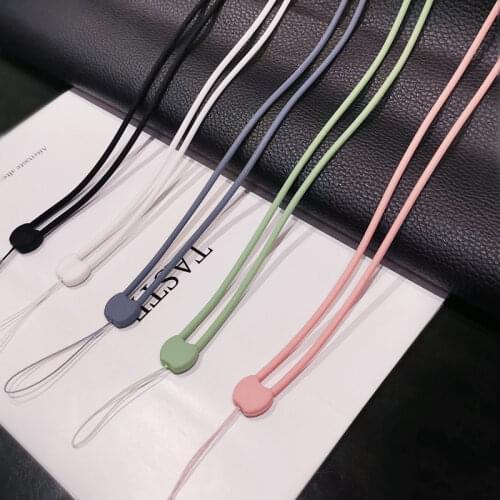 Mobile phone lanyard long liquid silicone pendant comfortable non-neck mobile phone case lanyard chain sling anti-lost
