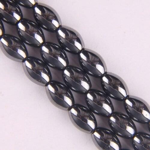 12x8MM Black Magnetic Hematite Healing Loose Beads 16 Inch Jewelry Making B100