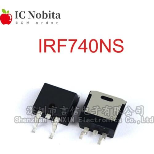 5PCS IRF740NS TO-263 F740NS IRF740S F740S TO263 10A 400V MOS FET Transistor IC New