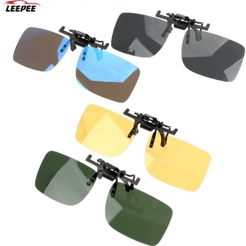 Interior Accessories Anti-UVA UVB Driving Night Vision Lens Polarized Sun Glasses Driver Goggles Clip On Sunglasses