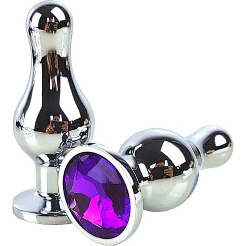 S/M/L Size Stainless Steel Anal Plugs Crystal Jewelry with 13 Color Anal Butt Plug Sex Toys Anal Beads Tube For Women Men XM505
