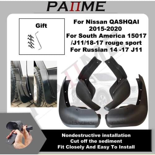 Car Automotive MudFlaps Fit For NISSAN QASHQAI 2015-2020 Set Molded Splash Guards Front Rear Mud Flap Mudguards Fender YC101127