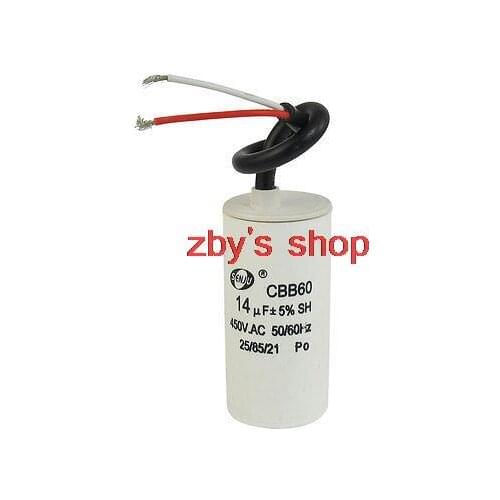 CBB60 450VAC 14uF 5% Wired Terminal Motor Start Capacitor