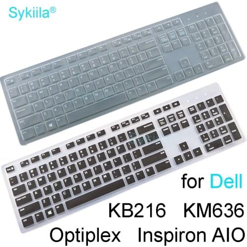 Keyboard Cover for Dell KB216 KM636 KB216P Optiplex 7050 7450 Inspiron AIO 3475 3670 3477 All in One PC Skin Desktop Computer