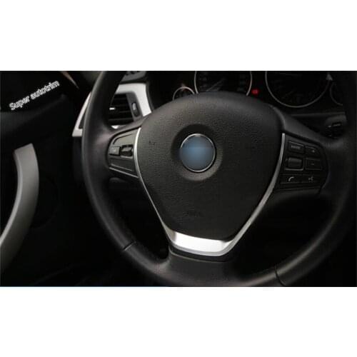 Lapetus For BMW 1 3 5 Series F30 118i 320li M line 2013 - 2017 ABS Pearl Chrome Steering Wheel Circle Frame Cover Trim Kit