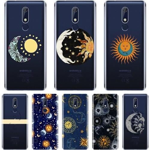 Phone Case For Nokia 7.1 6.1 5.1 3.1 2.1 Plus Space Moon Sun Star Cool Silicone Soft Back Cover For Nokia 2.1 3.1 5.1 6.1 7.1