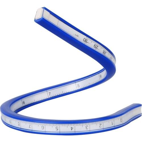 Vinyl Plastic 30cm Drafting Drawing Curve Ruler for Clothing Art Comics Painting Soft Ruler Flexible Bendy