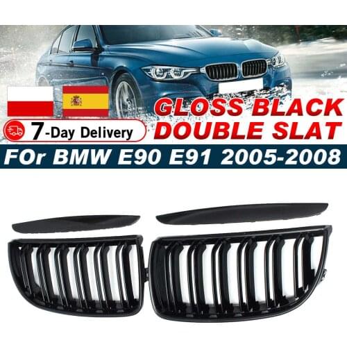 4PC/SET Pair Car Front Kidney style Double Slat Grille Set For BMW E90 E91 2005-2008 E39 G30 G38 F10 F11 E36 Racing Grills