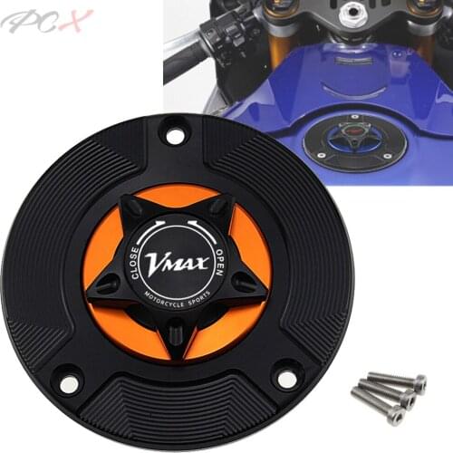 Logo 8 Colors CNC Aluminum Keyless Motorcycle Accessories Fuel Gas Tank Cap Cover for For YAMAHA V-MAX 1700 1200 2009-2016