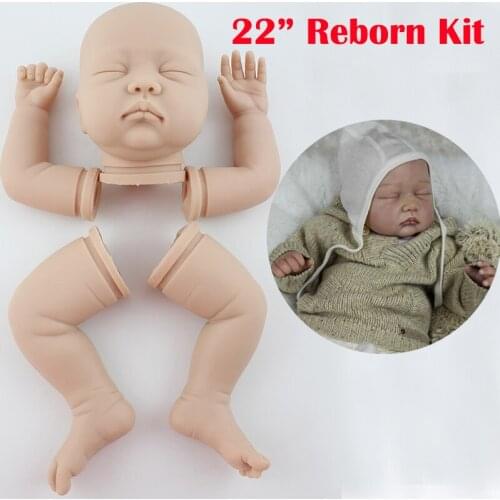 DIY Model Kit Soft Silicone Reborn Doll Kit Mold Head Arms Legs BeBe Lifelike Close Eyes Babies Bebe Doll Kit Mould Accessories