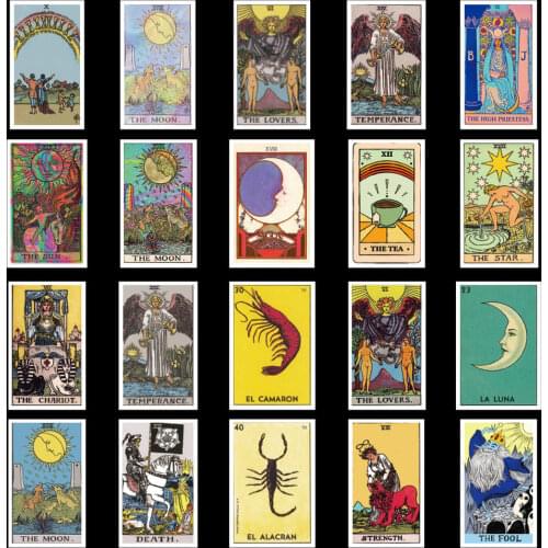 10/50/60Pcs Tarot Card Stickers Divination Stickers For DIY Luggage Laptop Refrigerator Motorcycle Skateboard Pegatinas Graffiti