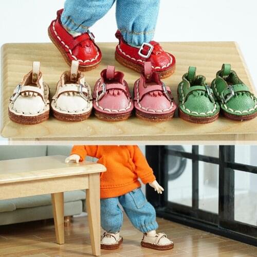 Ob11 doll shoes bjd shoes cowhide copper buckle leather boots for obitsu11,GSC clay,body9,YMY,1 / 12BJD doll Accessories boots