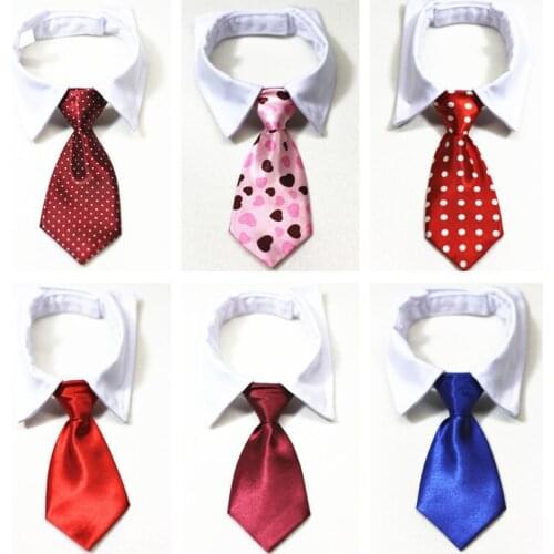 Pet Dog Cat Formal Necktie Bow Tie Black and Red Collar for Dog Cat Pet Accessories Suit for Small Medium Dogs Cats Assessoires