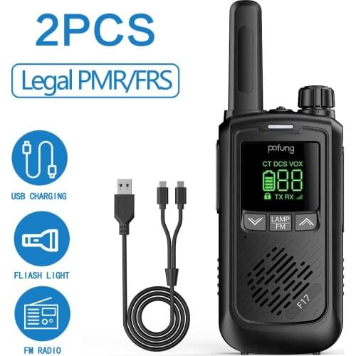 Baofeng Pofung F17 Mini Walkie Talkie Charging Radio PMR/FRS Portable 1/2pcs Two way Radio USB for Hunting Hotel BF-888S BF-C9