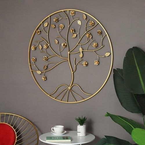 Simple Iron Wall Decoration Creative Living Room Porch Corridor Wall Decoration Model Room Hotel Circular Wall Decoration