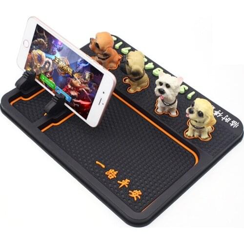Rundong Shaking Dog Anti skid Cushion Car Dog Arrangement Temporary Parking License Car Mobile Phone Bracket R-2022