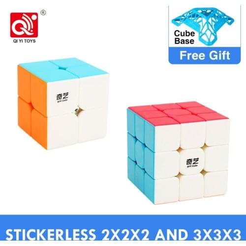 Cheapest QiYi Warrior S 3x3x3 Magic Cube Sail W Professional Qidi S 2x2x2 3x3 Speed Puzzle 2x2 Cubo Magico Educational Toys