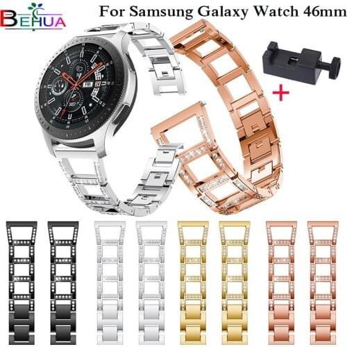 Stainless Steel Replacement Strap for Samsung Galaxy Watch 46MM SM-R800 Smart Watch Band with Adjust Repair Tool watch Straps