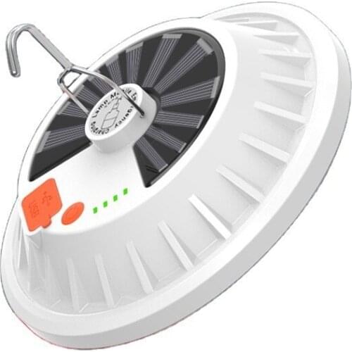 Solar lighting lamp outdoor camping lighting LED bulb hanging night market stall light USB mobile phone emergency charging lamp