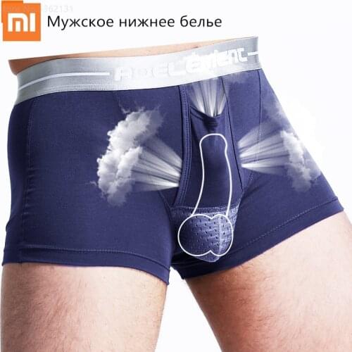 1pcs Xiaomi Mijia Mens Sexy Underwear Modal U-shaped Health Male Boxer Comfortable Breathable Soft Shorts Men Panties 4XL
