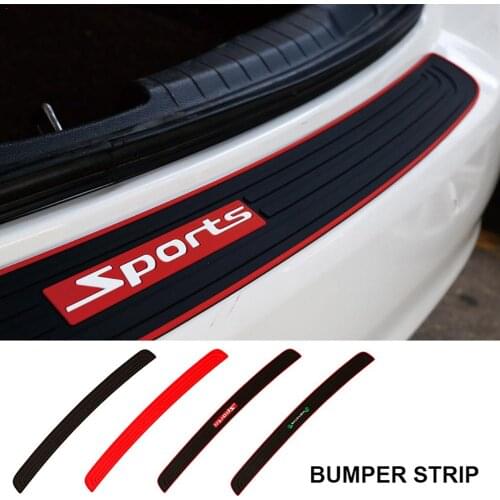 Car Trunk Protective Strip Stickers Silicone Rear Bumper Protective Strip Anti-slip Tail Door Trim Door Threshold Protection