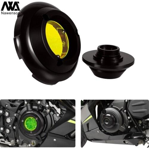 Motorcycle Engine Protective Cover Kit Engine Stator Guard Left Right Side Shield Falling Protection for Ninja 400 2018-2019