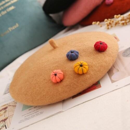 Womens Winter Beanie Cute Solid Color Bunny Bonnets Wholesale Girls Fashion Wool Beret