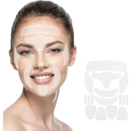 1-11Pcs Skin Lifting Care Patch Anti Mask Skin Care Face Forehead Neck Eye Sticker Pad Reusable Silicone Wrinkle Removal Sticker