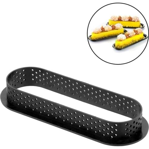 1PCS French Dessert Bakeware Cutter Round Heart Square Shape Perforated Mousse Circle Cake Mold Non Stick Tart Ring Mold